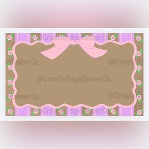 ‘Vintage Wallpaper’ Border Template Pink & Purple